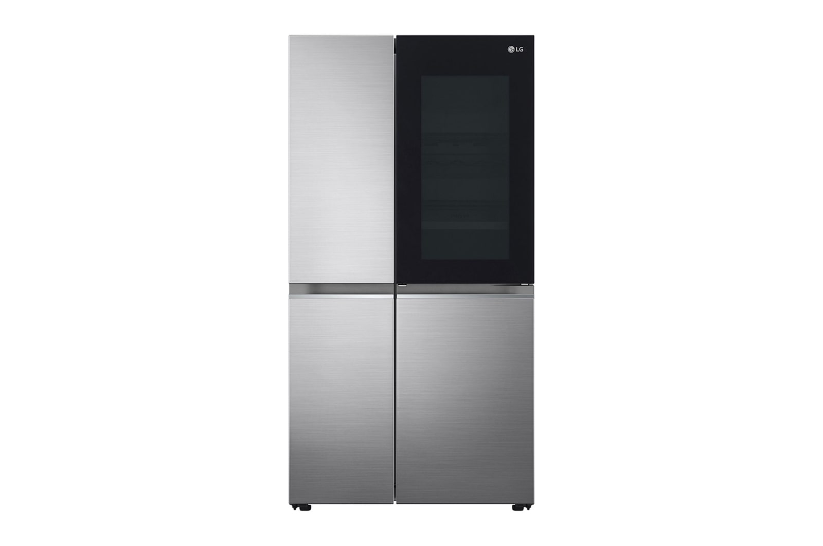 LG 655L InstaView™ American Style Fridge Freezer Shiny Steel Total No Frost, GSQV90PZAE