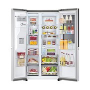 LG 635L InstaView™ American Style Fridge Freezer Stainless Steel Total No Frost, GSXV91BSAE