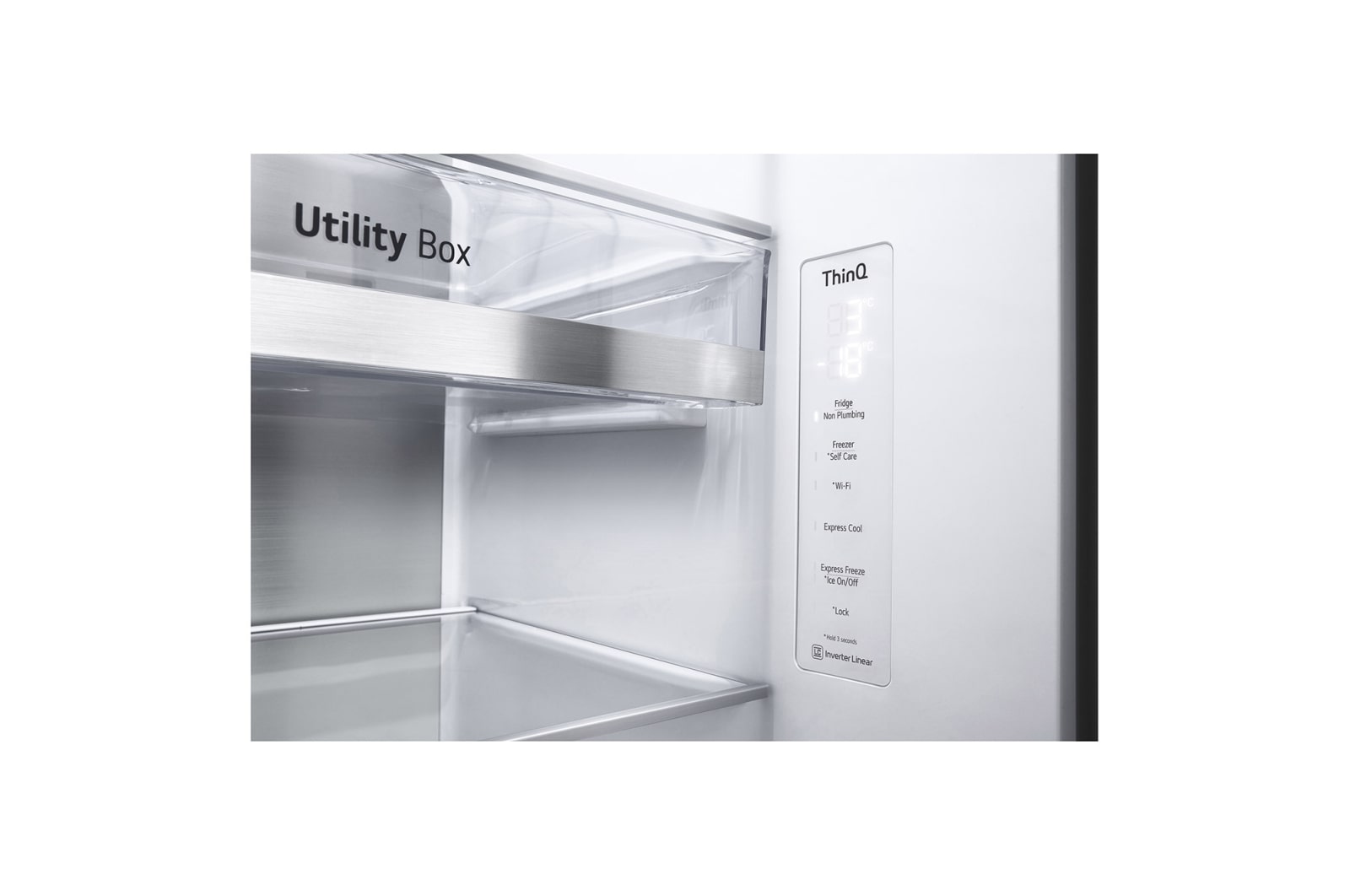 LG 635L InstaView™ American Style Fridge Freezer Stainless Steel Total No Frost, GSXV91BSAE