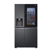 LG 635L InstaView™ American Style Fridge Freezer Matte Black Total No Frost, GSXV91MCAE