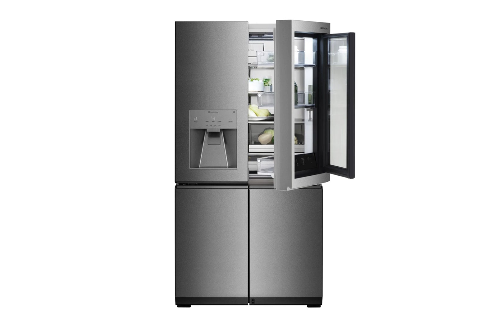 LG 643L InstaView™ Multi Door Fridge Freezer Stainless Steel Total No Frost, LSR100