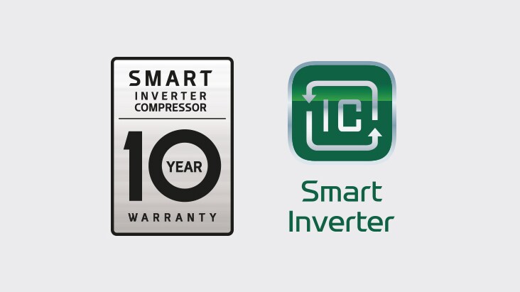 logo images for warranty and smart inverter.