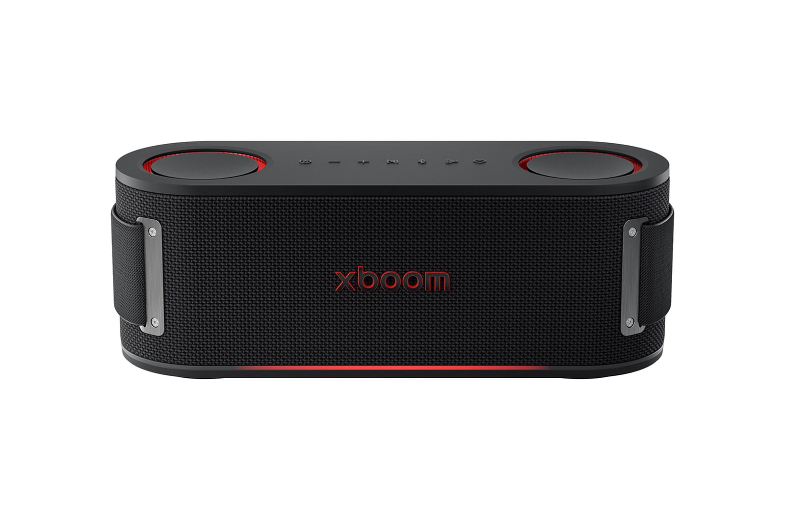 Front view of LG xboom Bounce by will.i.am | Bluetooth Speaker | xboom Signature Sound Sound with Upward Passive Radiators
