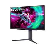 LG 27” LG UltraGear™ UHD Gaming Monitor, 144Hz Refresh Rate, 1ms (GtG) Response Time, Black, 27GR93U-B