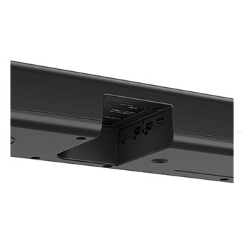 Angled view of LG Soundbar S80TR's back