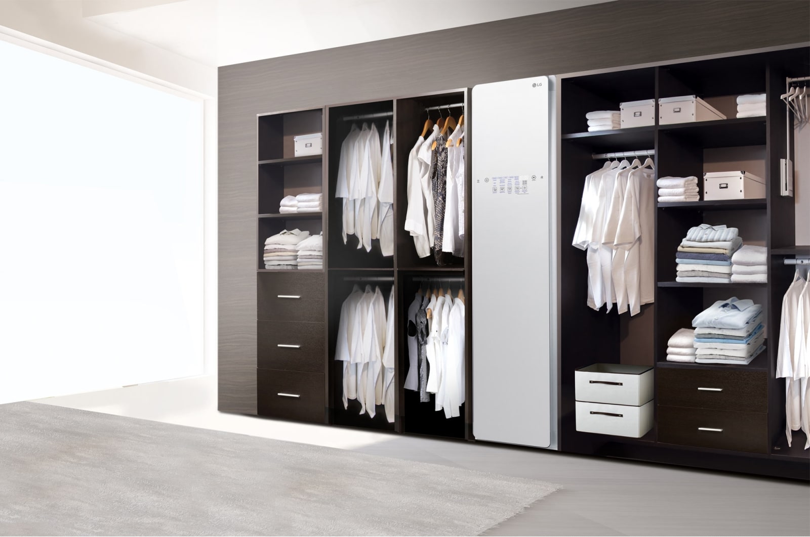 LG 3 Hangers Styler Steam Closet 20 Minutes Cycles, White, S3WF