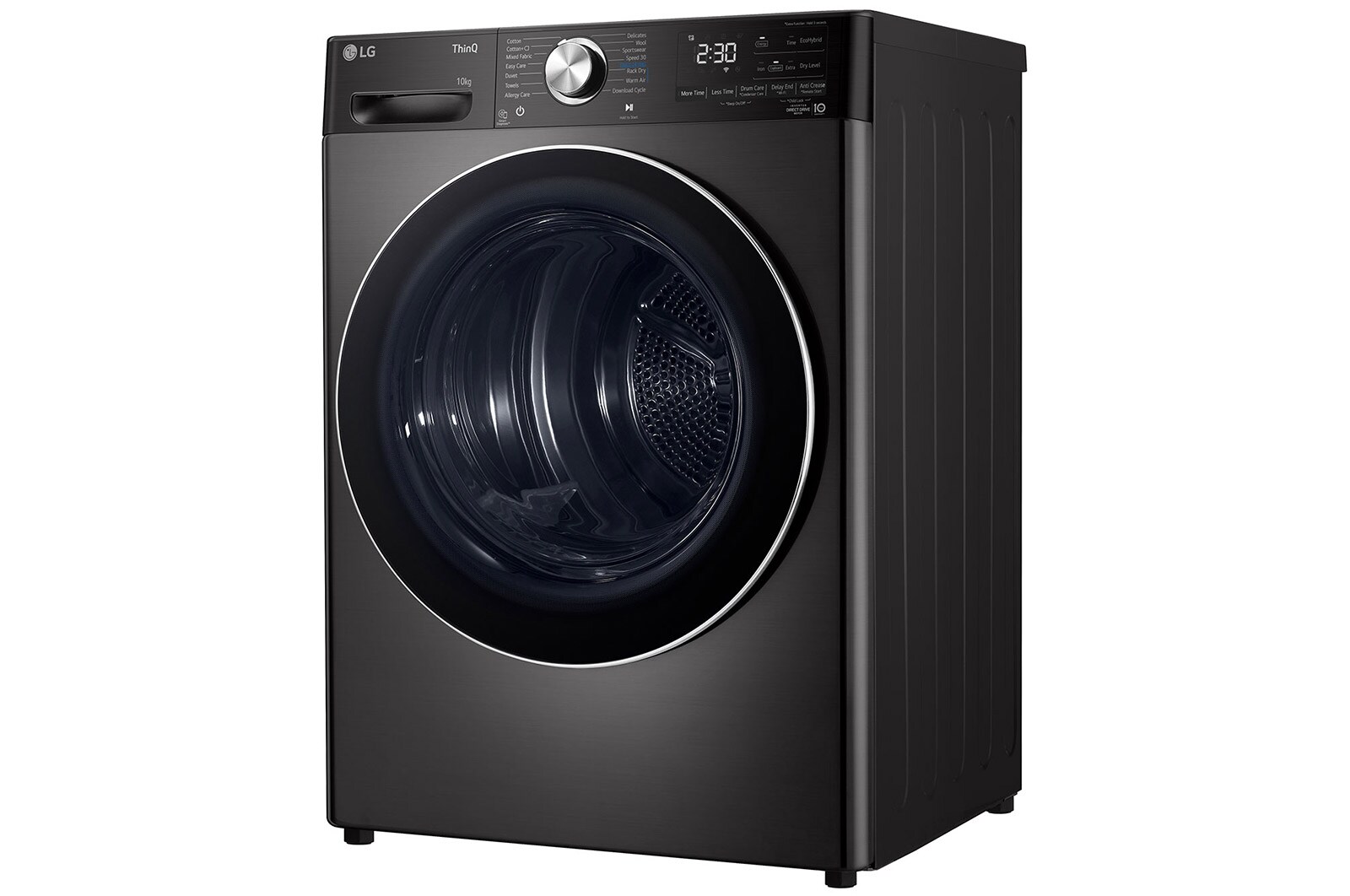 LG 10kg Dual Inverter Heat Pump™ Tumble Dryer, Black Steel, FDV1110B