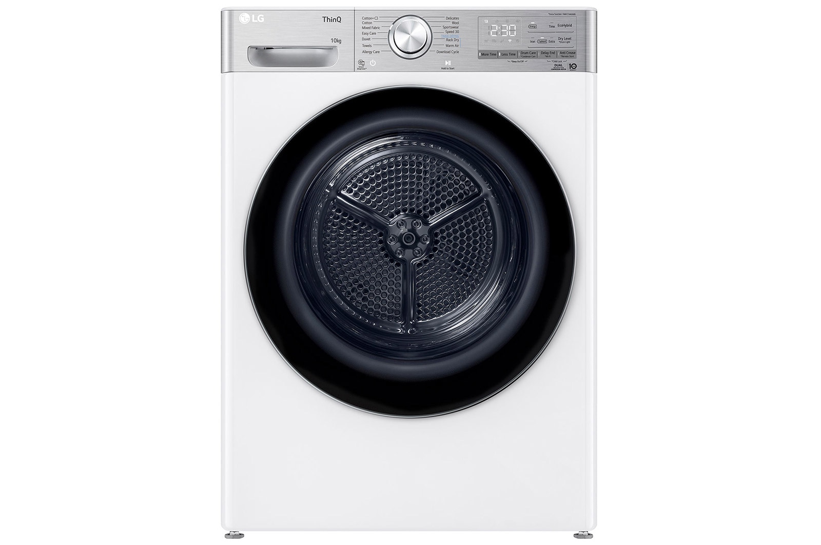 Front view of 10kg DUAL Inverter HeatPump Dryer White A+++ (FDV1110W)