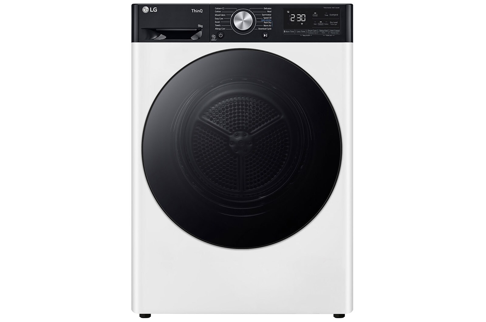 Front view of LG FDV909WN White Tumble Dryer