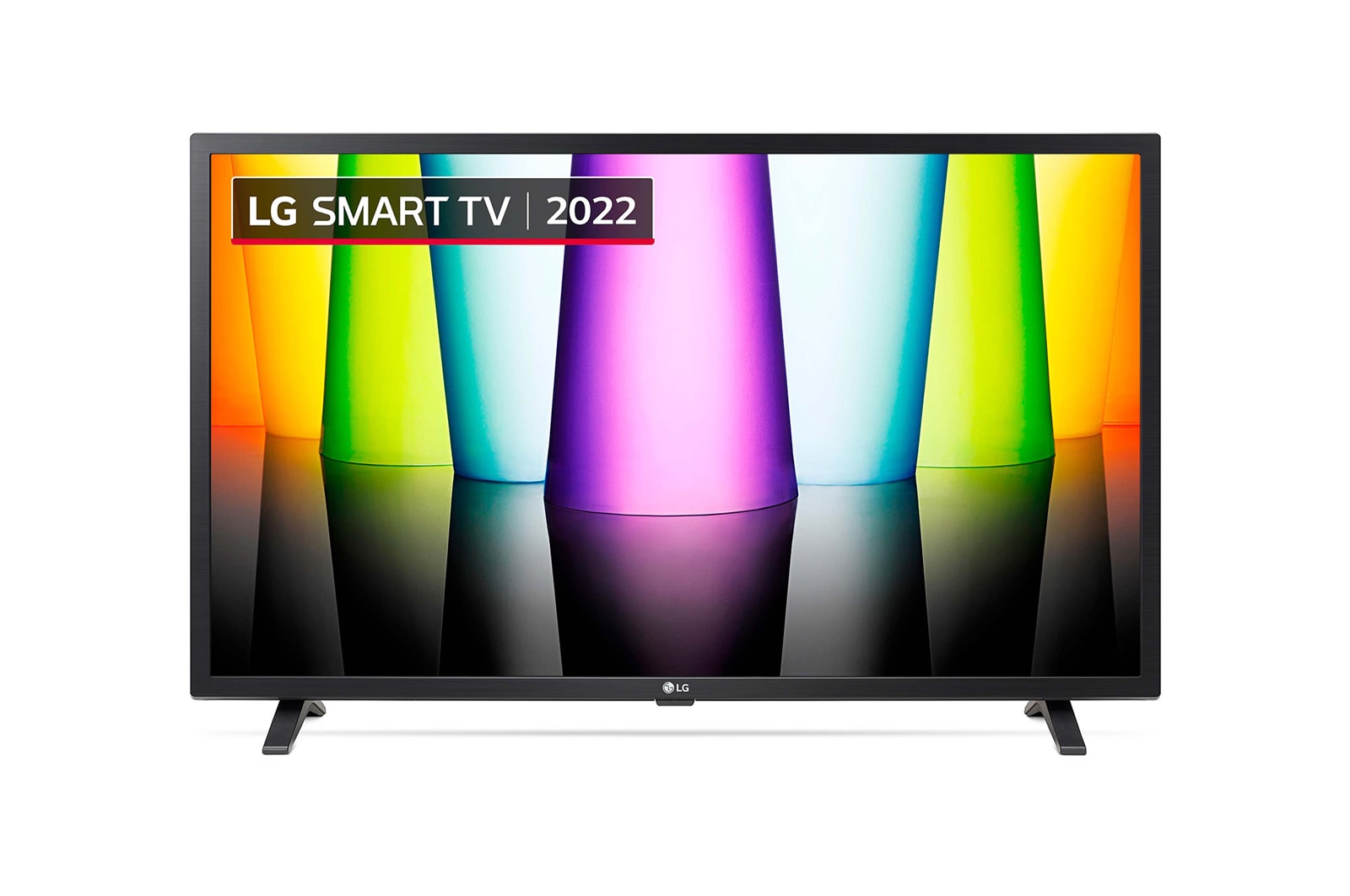 A front view of the LG Full HD TV with infill image and product logo on
