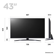 LG UR81 43 inch 4K Smart UHD TV 2023, 43UR81006LJ