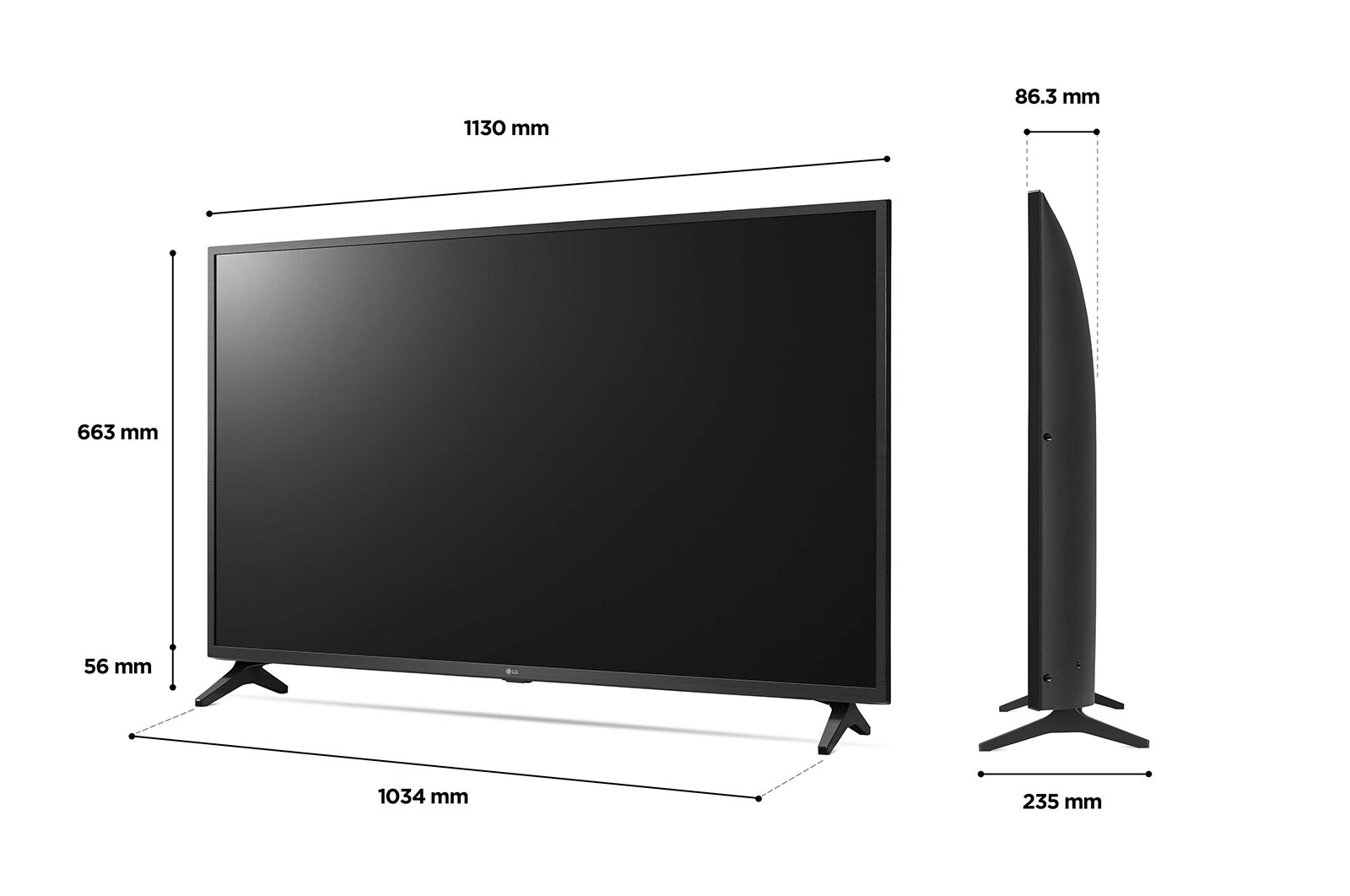 LG LED UQ75 65" 4K Smart TV, 65UQ75006LF