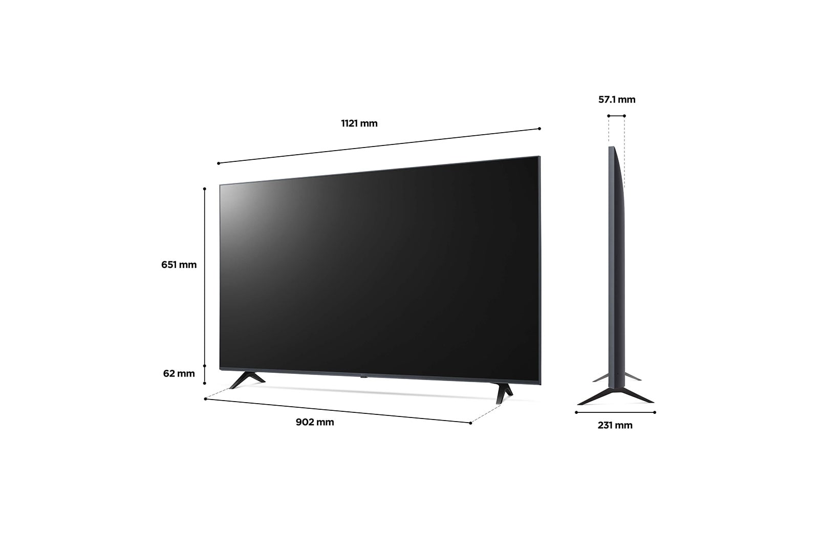 LG LED UQ80 50 inch 4K Smart TV 2022, 50UQ80006LB