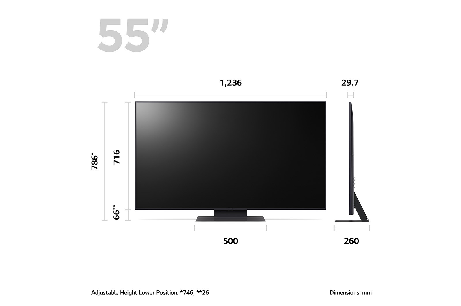 LG UR91 55 inch 4K Smart UHD TV 2023, 55UR91006LA