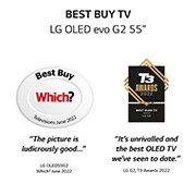 LG OLED evo Gallery Edition G2 55 inch 4K Smart TV 2022, OLED55G26LA