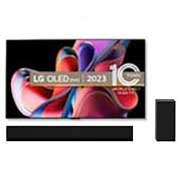 Front view of LG G3 OLED 55&#34; TV &amp; G1 Soundbar OLED55G36LA.G1