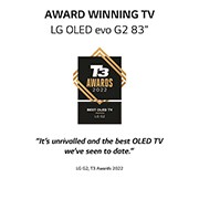 LG OLED evo Gallery Edition G2 83 inch 4K Smart TV 2022, OLED83G26LA