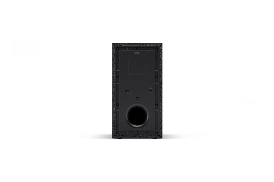 Angled view of subwoofer