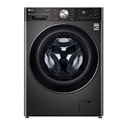 Front view of 10.5/7kg Washer Dryer Black Steel LG Turbowash360™(FWV1117BTSA)