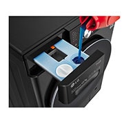 LG 10.5/7kg Washer Dryer Black Steel LG Turbowash360™, FWV1117BTSA