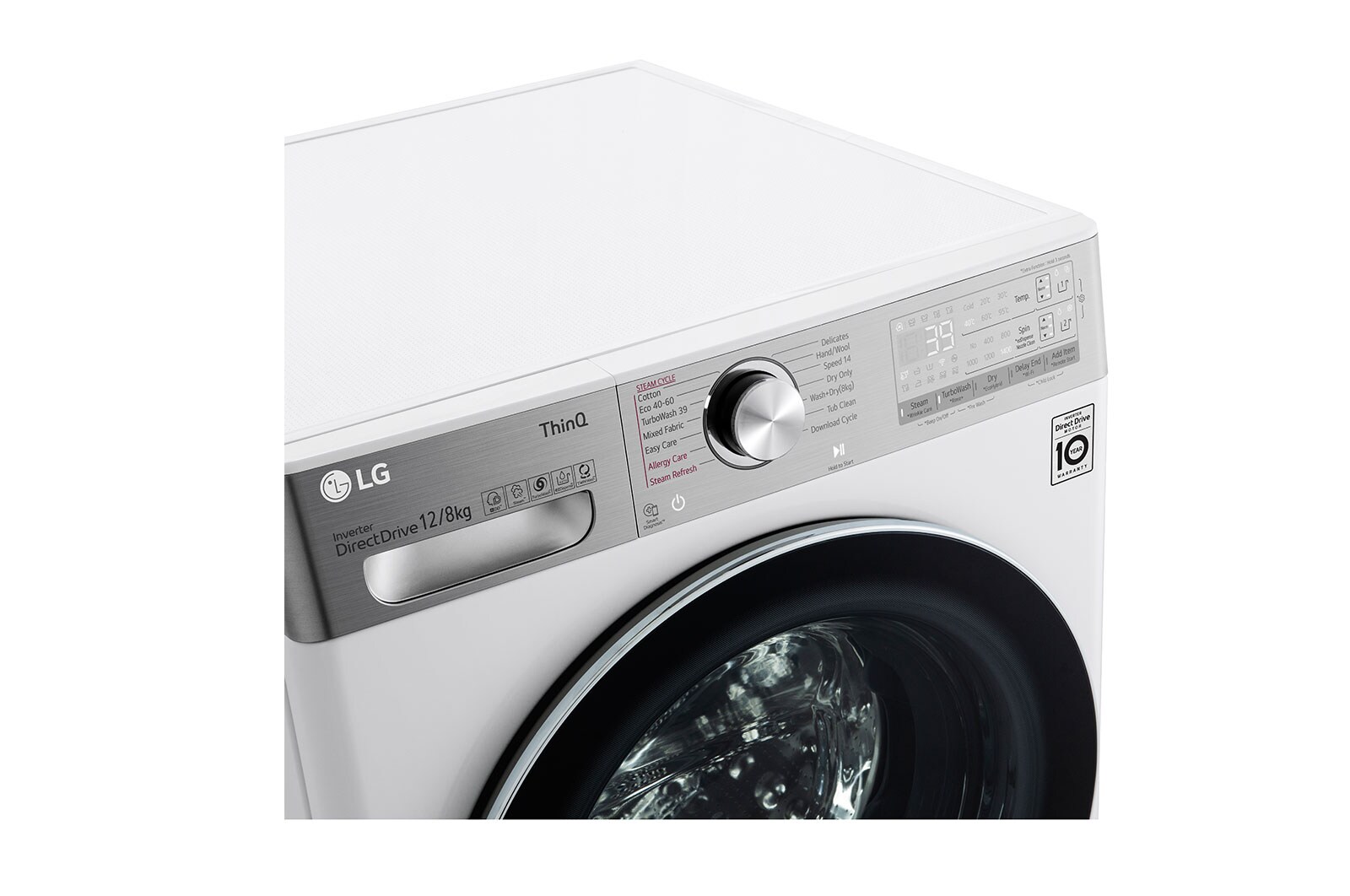 LG 12/8kg Washer Dryer LG Turbowash360™, White, FWV1128WTSA