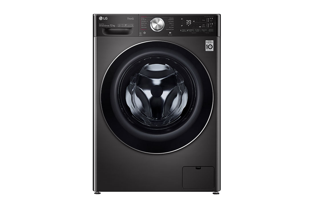 LG 12kg Washing Machine Black Steel AI DD™, F4V1112BTSA