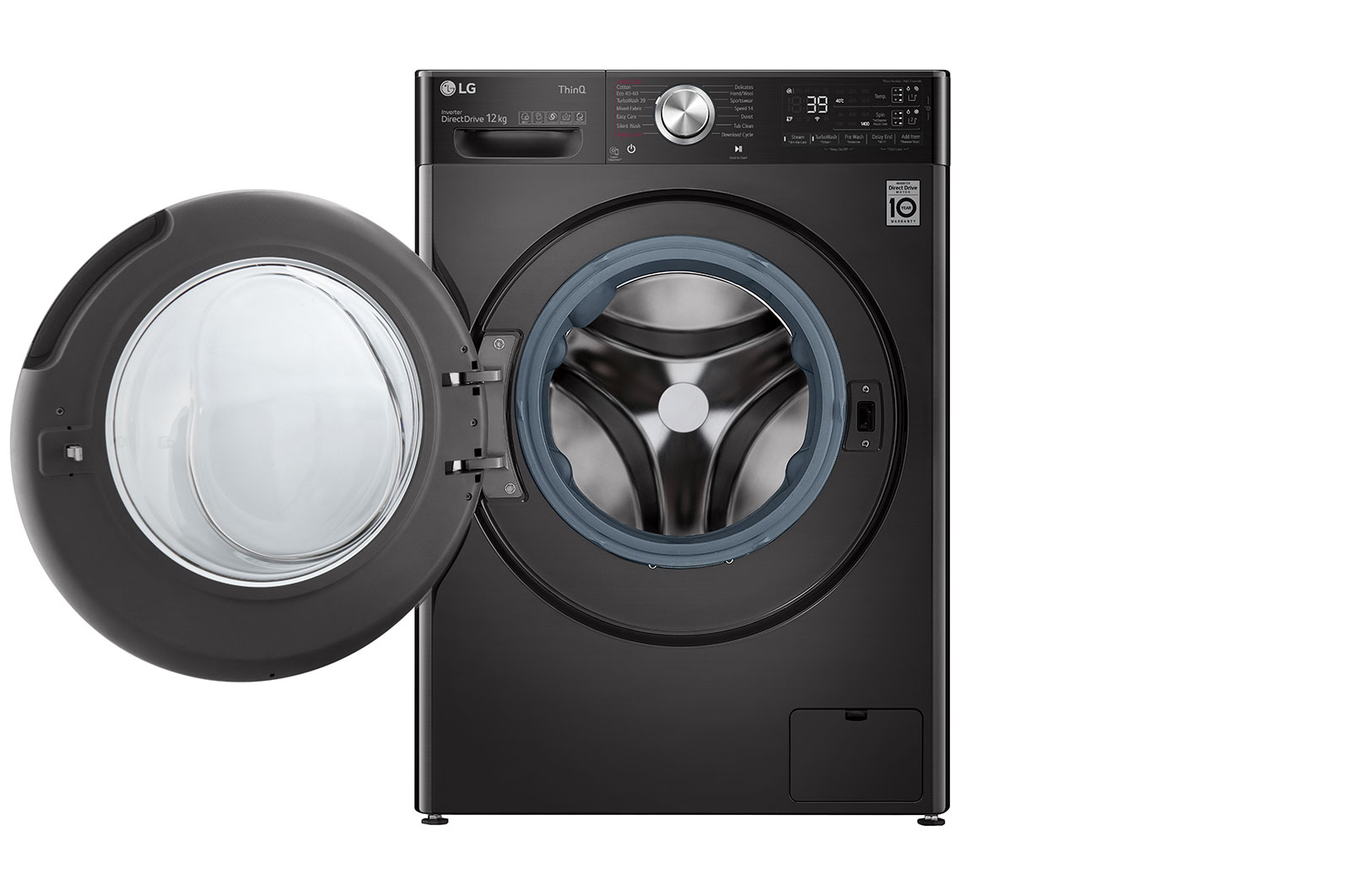 LG 12kg Washing Machine Black Steel AI DD™, F4V1112BTSA