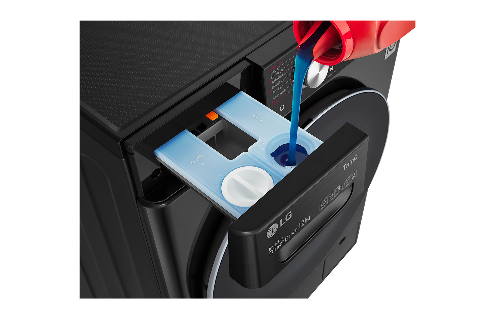 LG 12kg Washing Machine Black Steel AI DD™, F4V1112BTSA