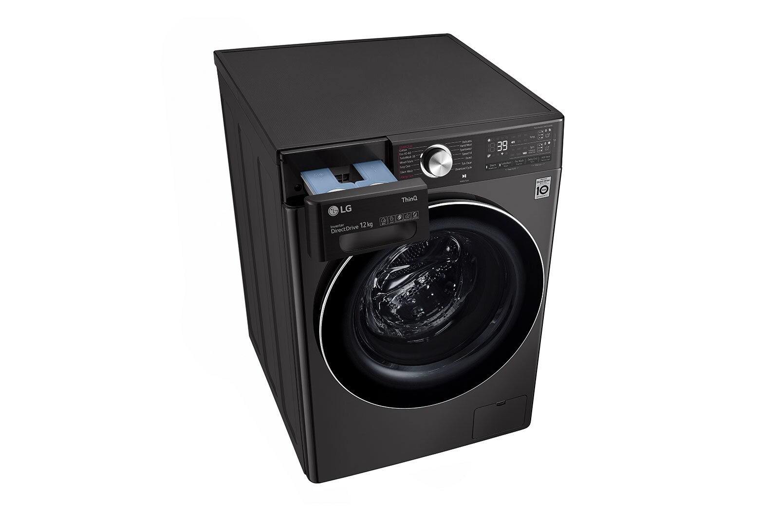 LG 12kg Washing Machine Black Steel AI DD™, F4V1112BTSA