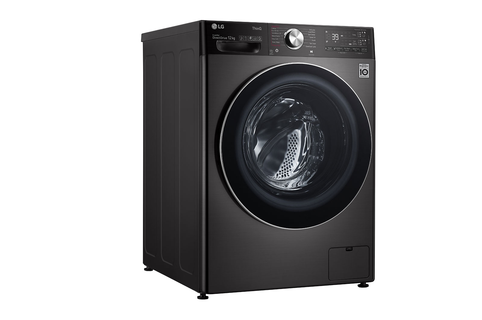 LG 12kg Washing Machine Black Steel AI DD™, F4V1112BTSA