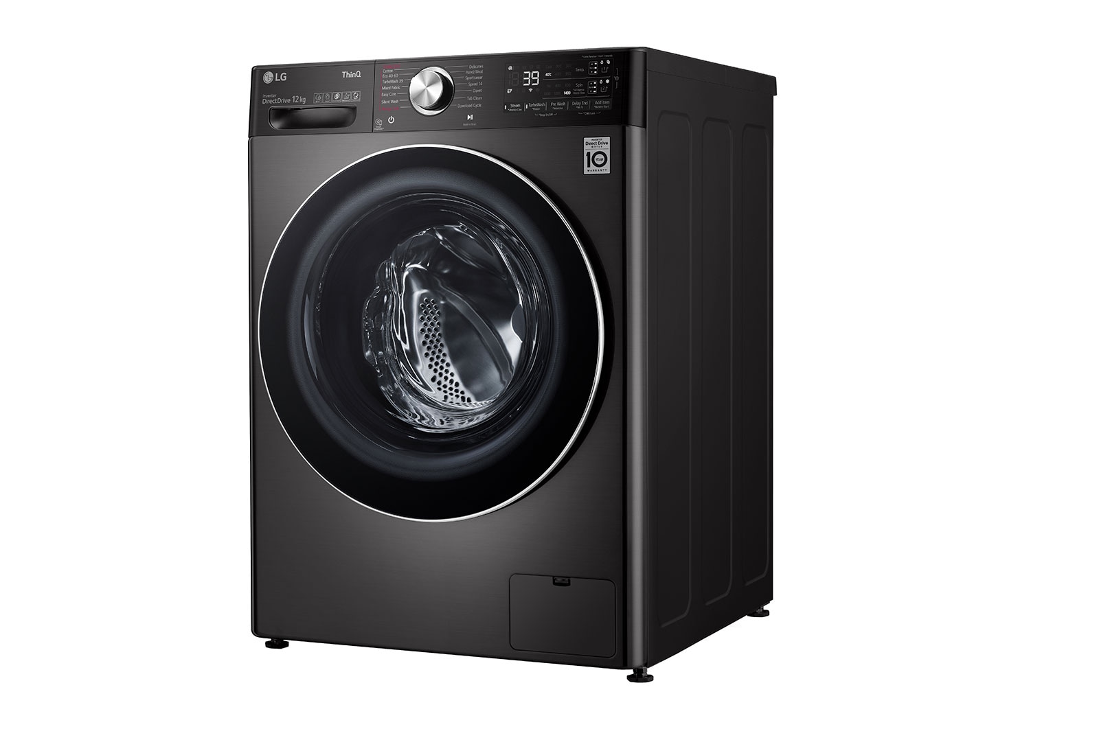 LG 12kg Washing Machine Black Steel AI DD™, F4V1112BTSA