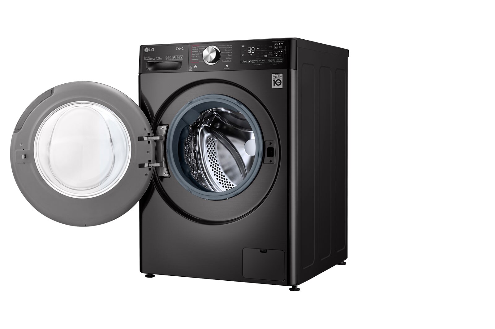 LG 12kg Washing Machine Black Steel AI DD™, F4V1112BTSA