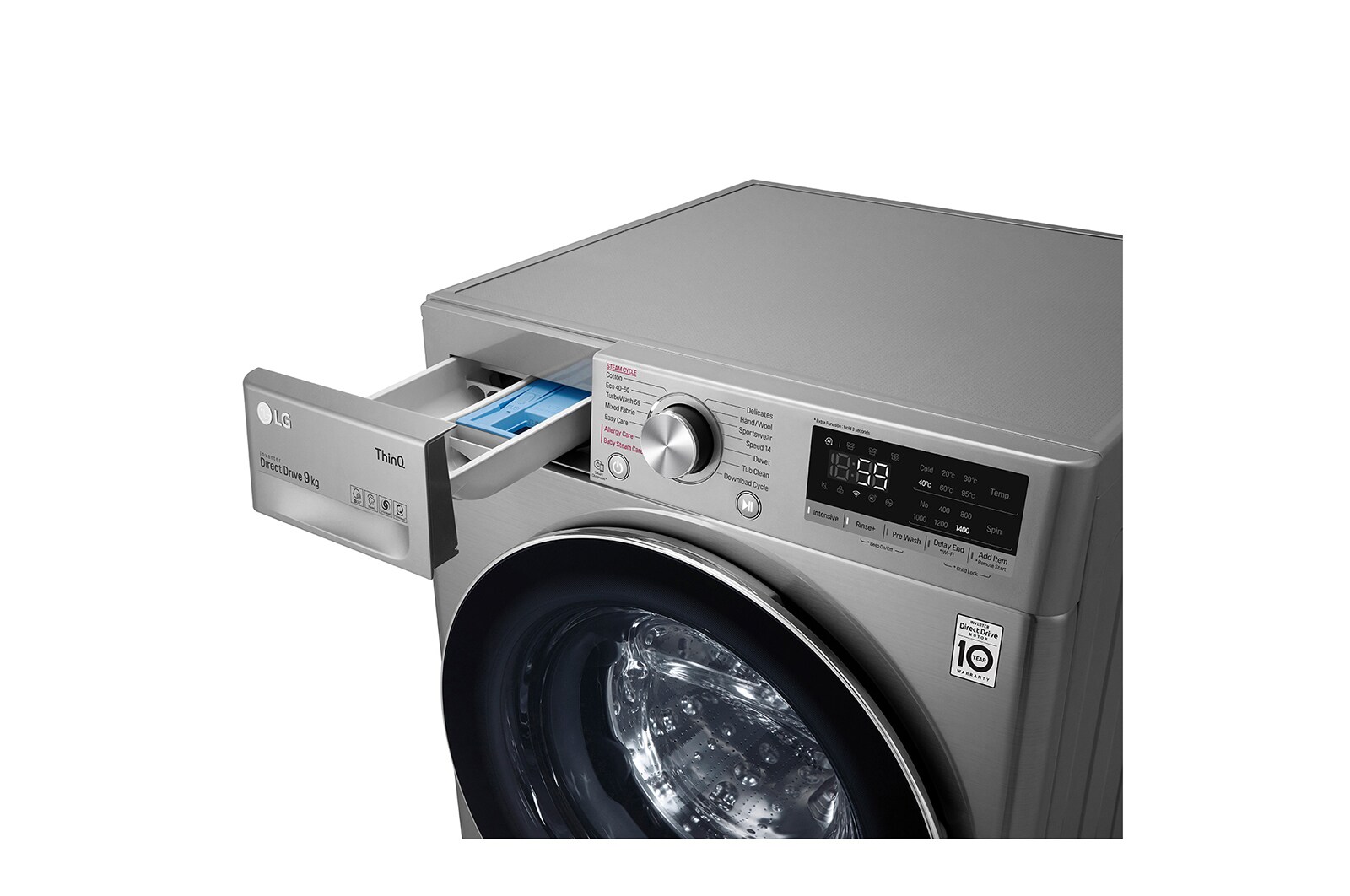 LG 9kg Washing Machine AI DD™, Graphite, F4V709STSE