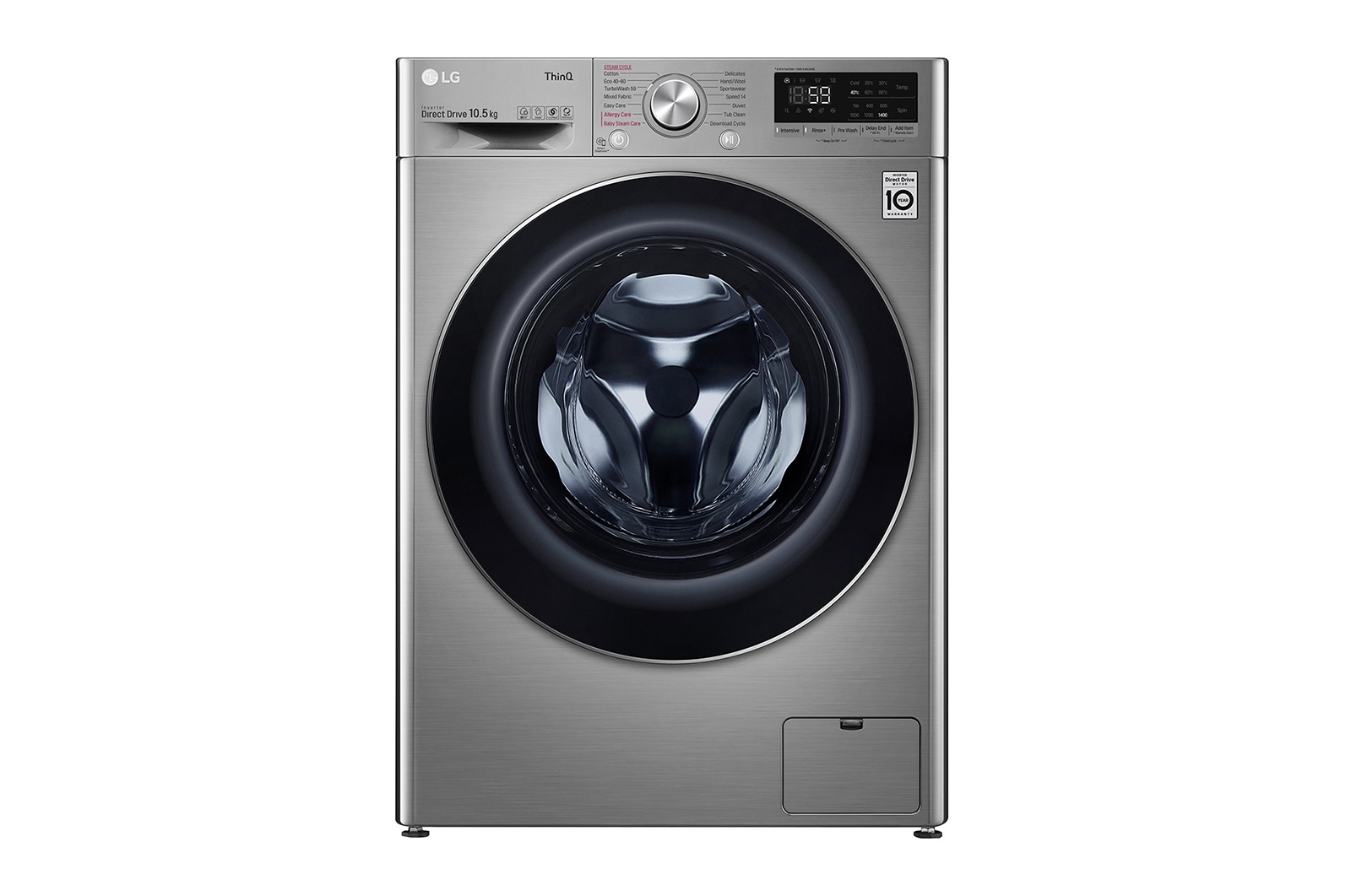 Front view of 10.5kg Washing Machine Graphite AI DD™(F4V710STSE)