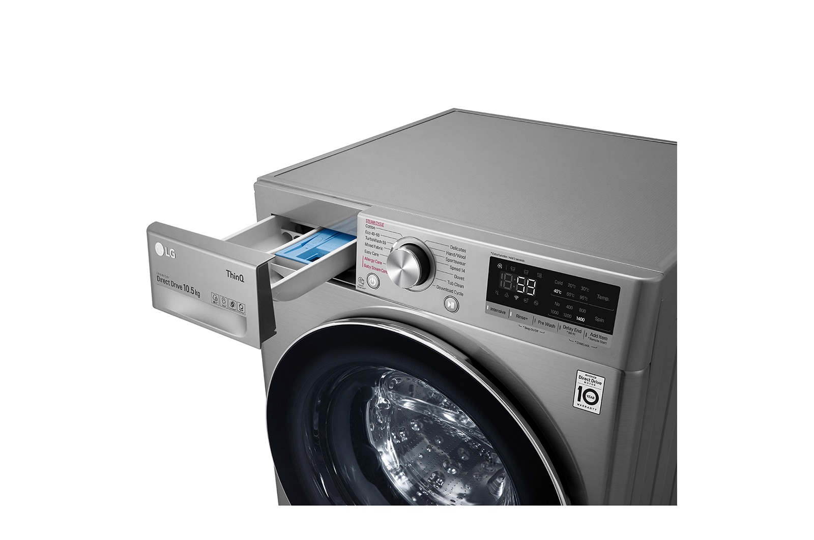 LG 10.5kg Washing Machine Graphite AI DD™, F4V710STSE
