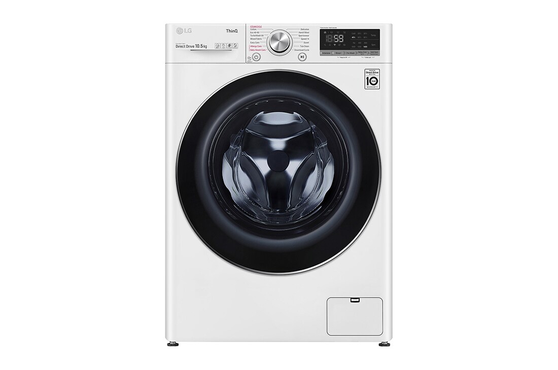 LG 10.5kg Washing Machine AI DD™, White, F4V710WTSE