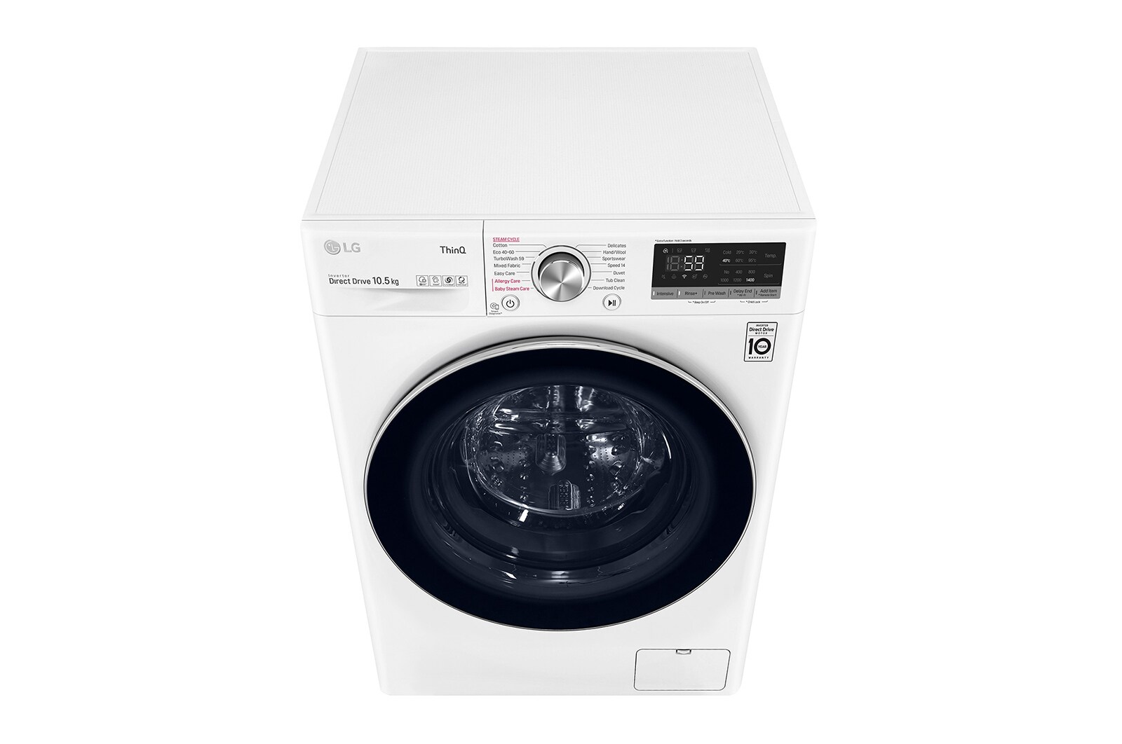 LG 10.5kg Washing Machine AI DD™, White, F4V710WTSE