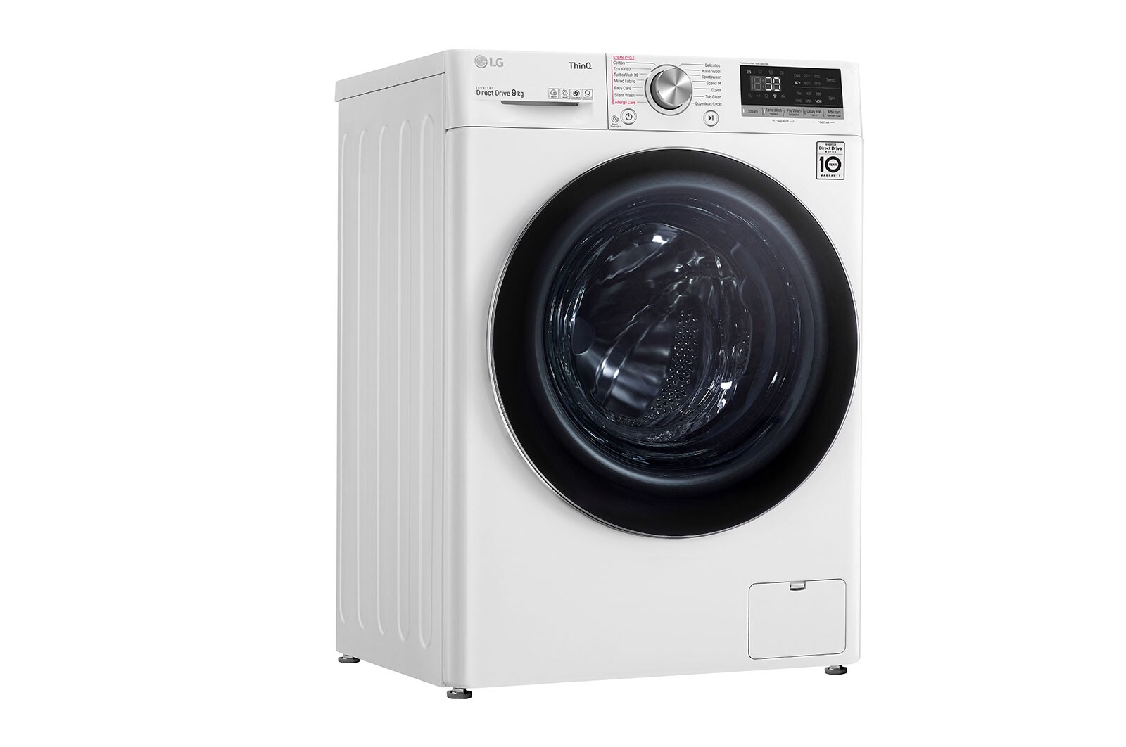 LG 9kg Washing Machine AI DD™, White, F4V909WTSE