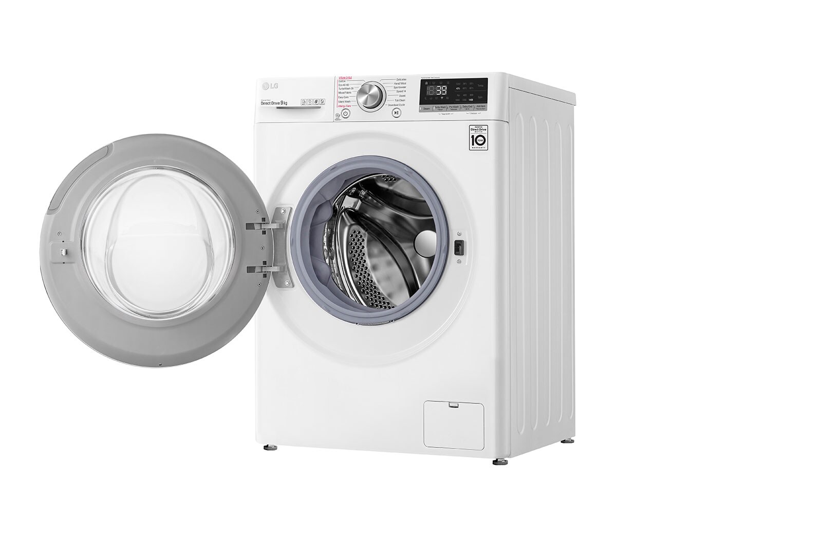 LG 9kg Washing Machine AI DD™, White, F4V909WTSE