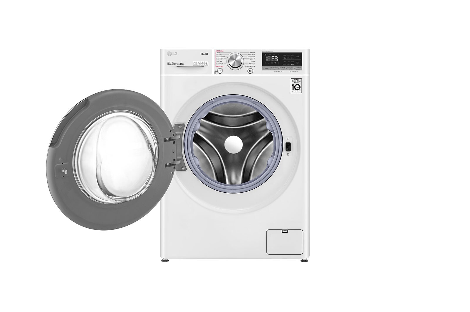 LG 9kg Washing Machine AI DD™, White, F4V909WTSE