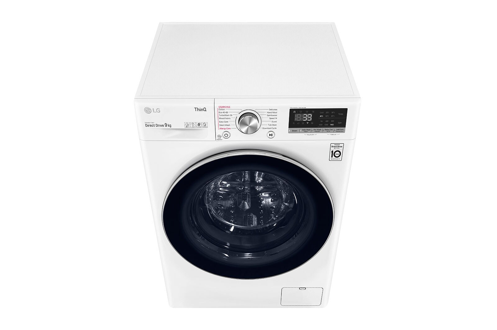 LG 9kg Washing Machine AI DD™, White, F4V909WTSE