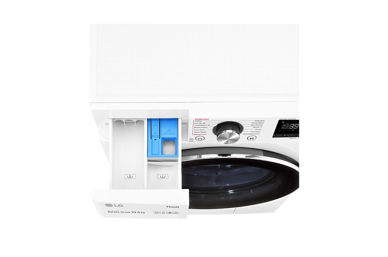 LG 10.5kg Washing Machine AI DD™, White, F6V1010WTSE