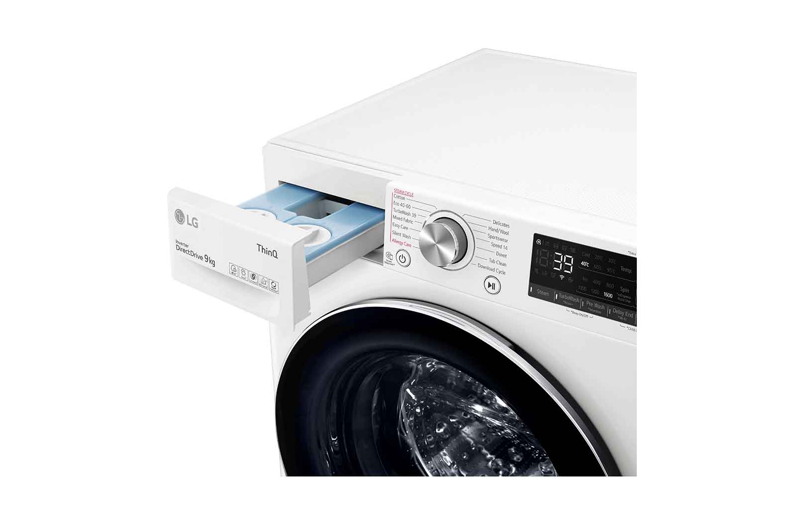 LG 9kg Washing Machine White AI DD™, F6V909WTSA