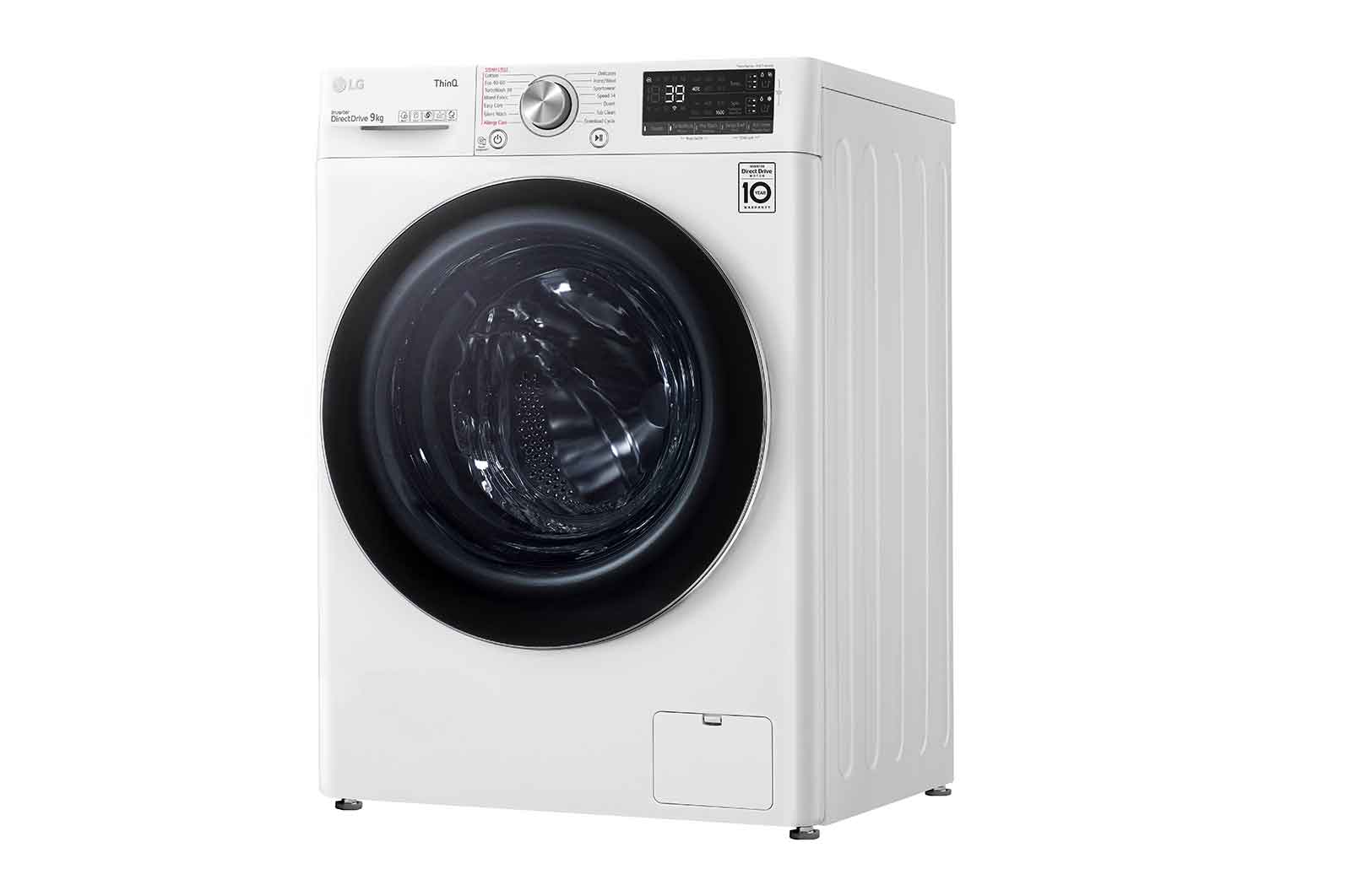 LG 9kg Washing Machine White AI DD™, F6V909WTSA