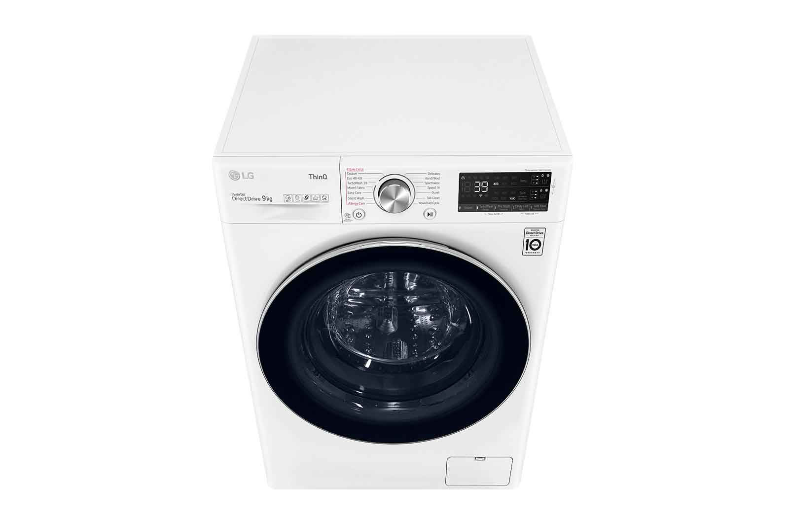 LG 9kg Washing Machine White AI DD™, F6V909WTSA