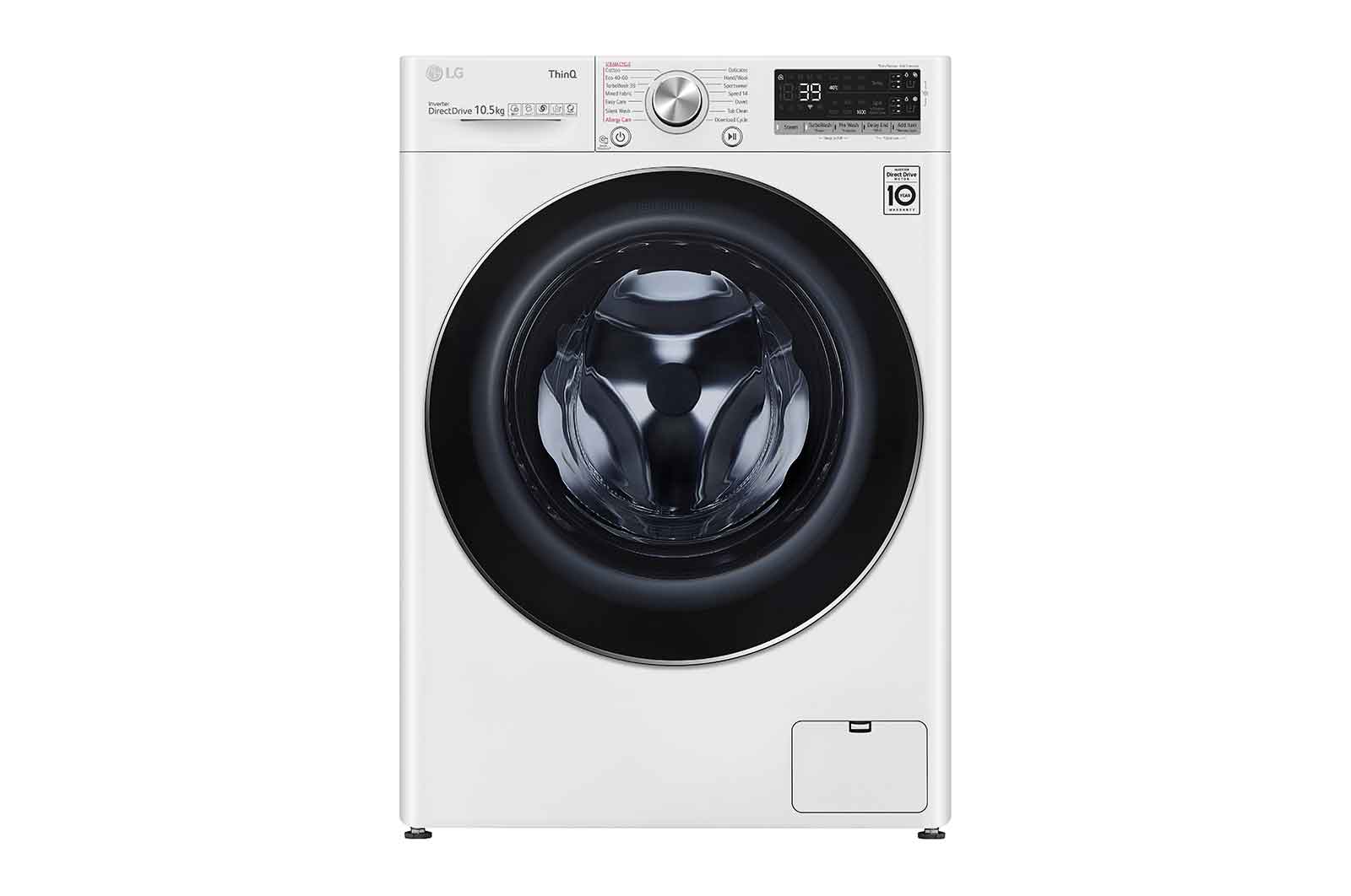 Front view of 10.5kg Washing Machine White AI DD™(F6V910WTSA)