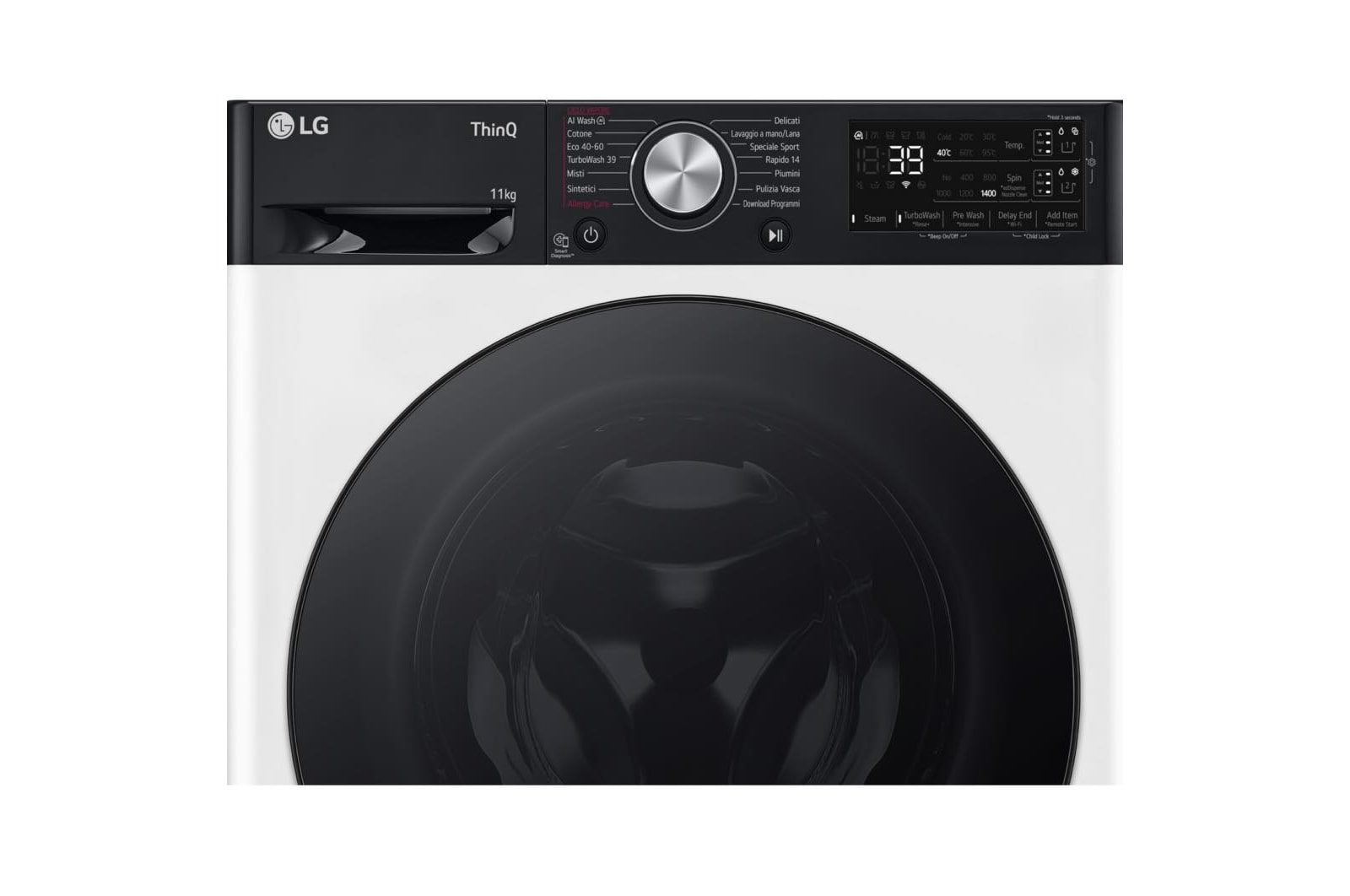 LG 11kg EZDispense™ Washing Machine, White, F4Y711WBTA1