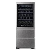 Front view of Winecellar with Drawer Stainless Steel(LSR200W)