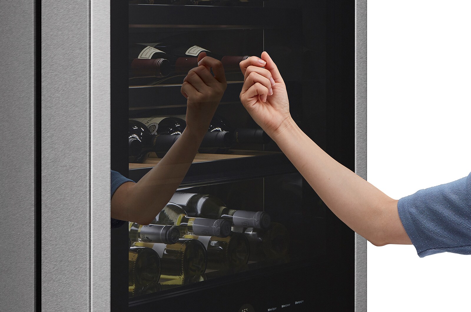 LG Winecellar with Drawer Stainless Steel, LSR200W