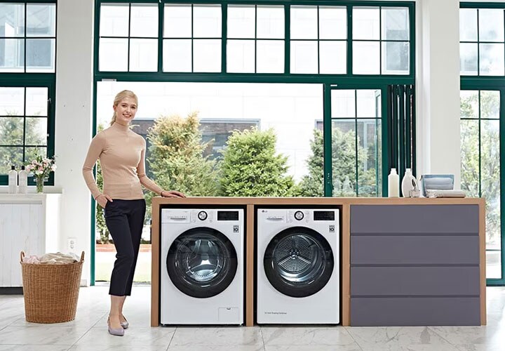 LG Washing machine in the kitchen